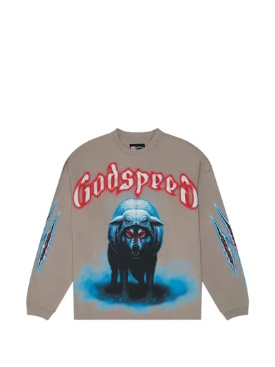 Godspeed Long-sleeve Sweater In Gray