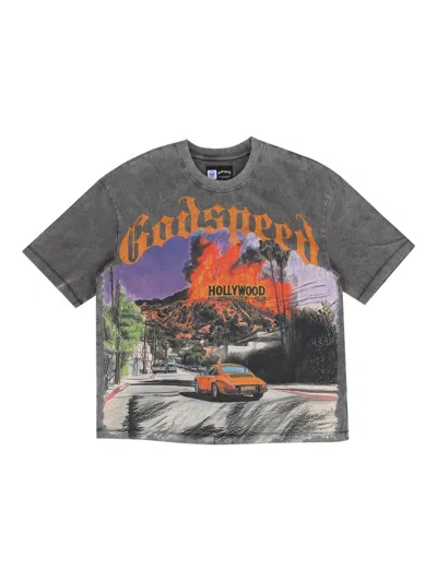 Godspeed Los Scandalous Graphic-print T-shirt In Gray