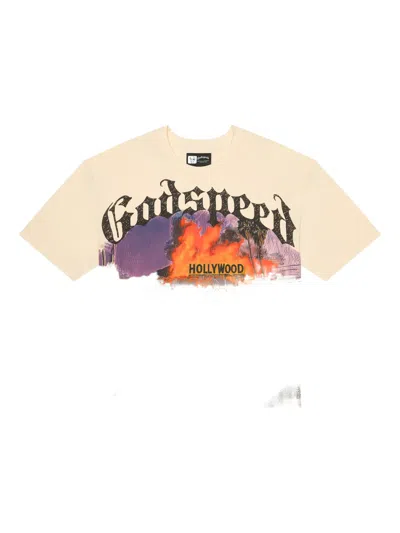 Godspeed Los Scandalous Graphic-print T-shirt In Neutral