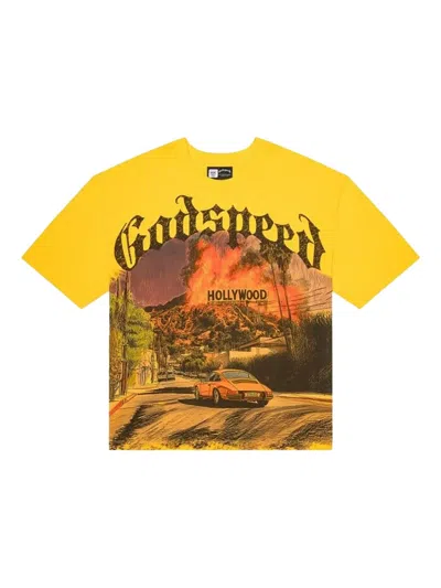 Godspeed Los Scandalous Graphic-print T-shirt In Yellow