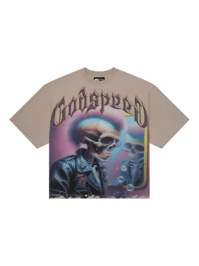 Godspeed Man In The Mirror Graphic T-shirt In Brown