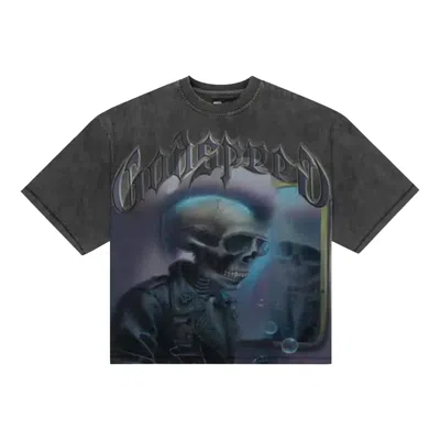 Pre-owned Godspeed Man In The Mirror Tee 'grey Wash' | Men's Size M In Gray