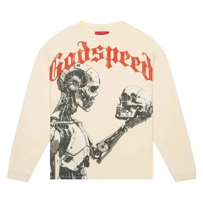 Pre-owned Godspeed Mankind Vs Ai Long-sleeve T-shirt 'bone' | Cream | Men's Size M In White