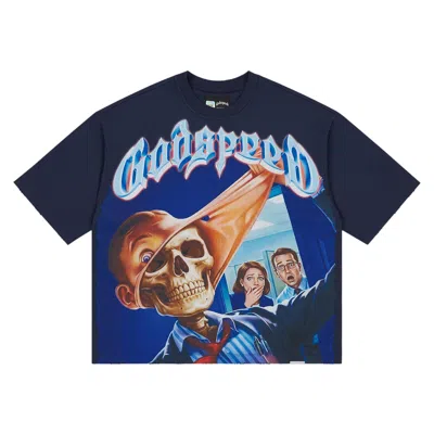 Pre-owned Godspeed Mask Off T-shirt 'navy' | Blue | Men's Size M