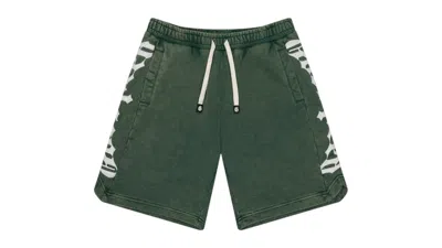 Pre-owned Godspeed Men's  Courtside Shorts In Green Wash
