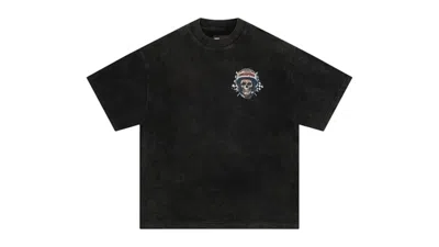 Pre-owned Godspeed Men's  Crash Out T-shirt In Black Wash/red