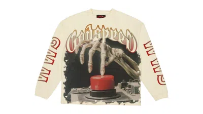 Pre-owned Godspeed Men's  Detonator Long Sleeve T-shirt In Bone In Brown
