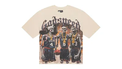 Pre-owned Godspeed Men's  Dream Team T-shirt In Bone In Brown