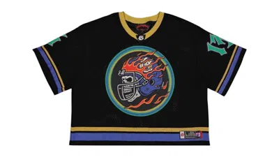 Pre-owned Godspeed Men's  First Down Jersey In Black/yellow/blue In Multi