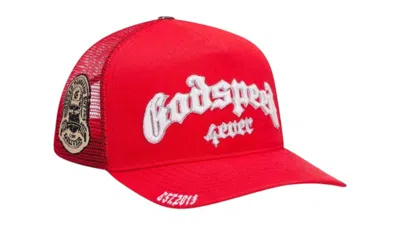 Pre-owned Godspeed Men's  Gs Forever Trucker Hat In Cherry In Red