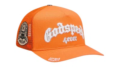 Pre-owned Godspeed Men's  Gs Forever Trucker Hat In Citrus In Orange