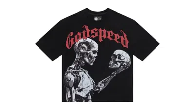 Pre-owned Godspeed Men's  Mankind Vs Ai Iii T-shirt In Black/red In Multi