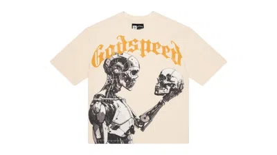 Pre-owned Godspeed Men's  Mankind Vs Ai Iii T-shirt In Bone/yellow In Multi