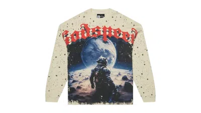 Pre-owned Godspeed Men's  No Looking Back Long Sleeve T-shirt In Bone In Brown