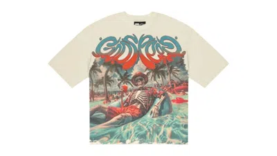 Pre-owned Godspeed Men's  Pool Party T-shirt In Bone In Brown