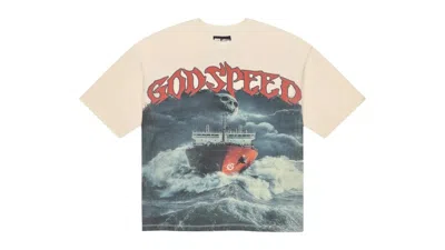 Pre-owned Godspeed Men's  Sea Sick T-shirt In Bone