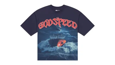 Pre-owned Godspeed Men's  Sea Sick T-shirt In Navy Blue