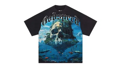 Pre-owned Godspeed Men's  Skull Island T-shirt In Grey In Gray