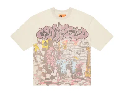 Pre-owned Godspeed Men's  Stoner Tee Shirt In Bone