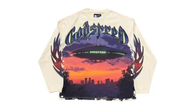 Pre-owned Godspeed Men's  U.a.p Long Sleeve T-shirt In Bone In Brown