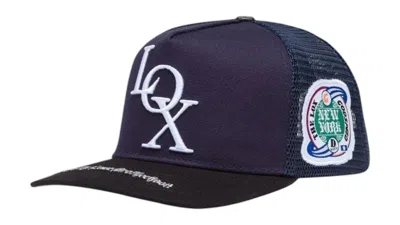 Pre-owned Godspeed Men's  X The Legacy Trucker Hat In Black/navy Blue In Multi