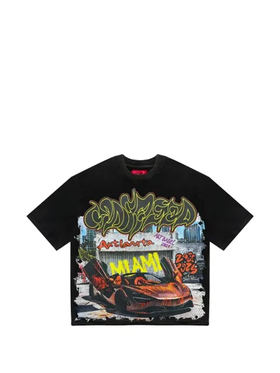 Godspeed Miami Artlanta Graphic-print Cotton T-shirt In Black