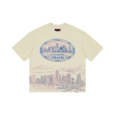 Pre-owned Godspeed Miami Skyline T-shirt 'bone' | Cream | Men's Size L