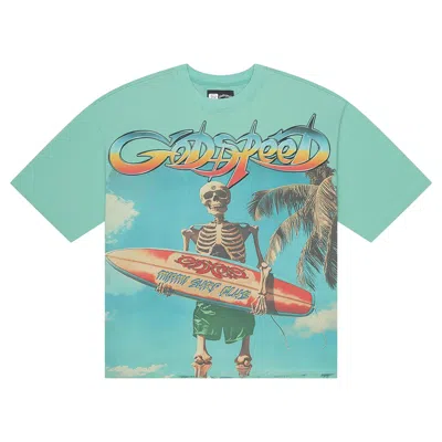 Pre-owned Godspeed Miami Surf Club T-shirt 'teal' | Blue | Men's Size S