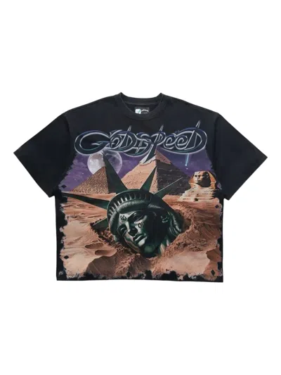 Godspeed Mother Cairo Graphic T-shirt In Brown