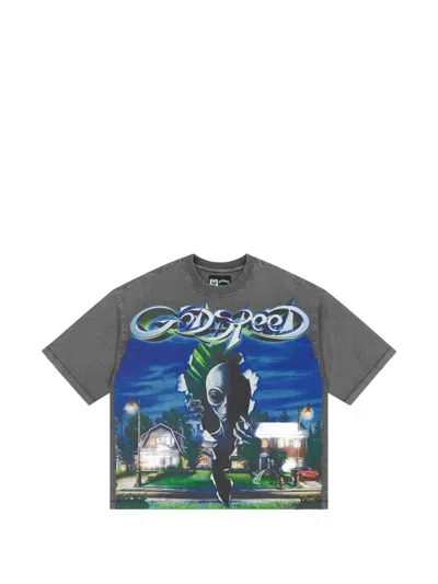 Godspeed Neighborhood Watch Graphic-print T-shirt In Grey
