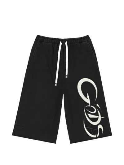 Godspeed New Age Graphic-print Shorts In Black