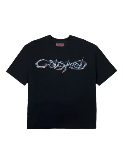 Godspeed New Age Logo Cotton T-shirt In Black