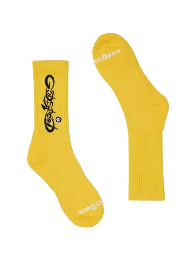 Godspeed New Age Logo-detail Socks In Yellow
