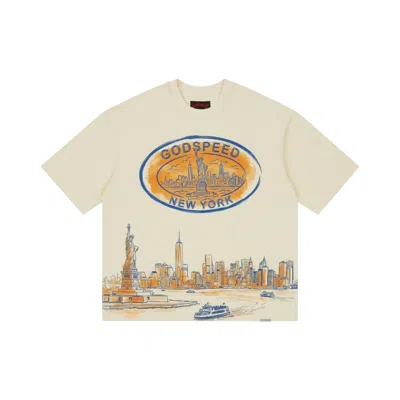 Pre-owned Godspeed New York Skyline T-shirt 'bone' | Cream | Men's Size L