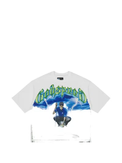 Godspeed No Mulligans Graphic-print T-shirt In White