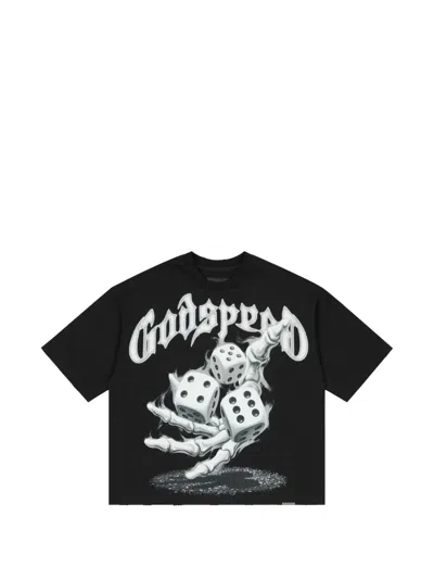 Godspeed No Risk No Reward Graphic-print T-shirt In Black