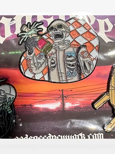 Godspeed Nyc Pins Set (set Of Three) In Multi