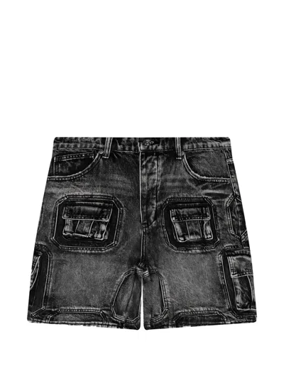 Godspeed Octagon Cargo Shorts In Black