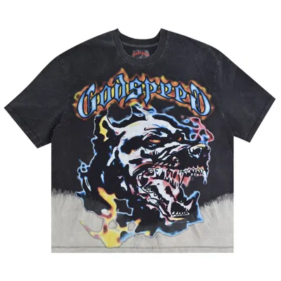 Pre-owned Godspeed Off The Leash Tee 'black Wash' | Men's Size Xs