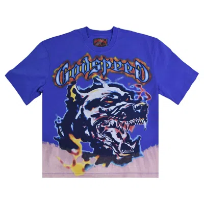 Pre-owned Godspeed Off The Leash Tee 'royal' | Blue | Men's Size Xs