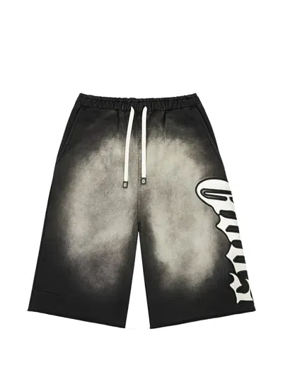 Godspeed Og 3qtr Faded Logo-patch Shorts In Black