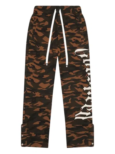 Godspeed Og Logo Camouflage Track Pants In Brown