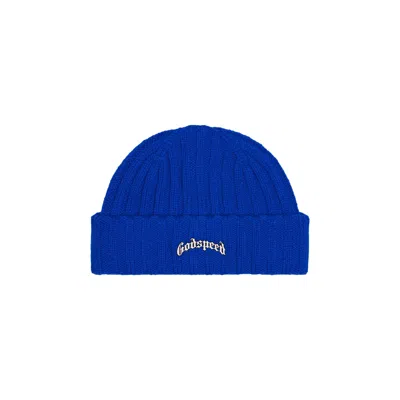 Pre-owned Godspeed Og Logo Emblem Beanie 'cobalt' | Blue | Men's Size Onesize
