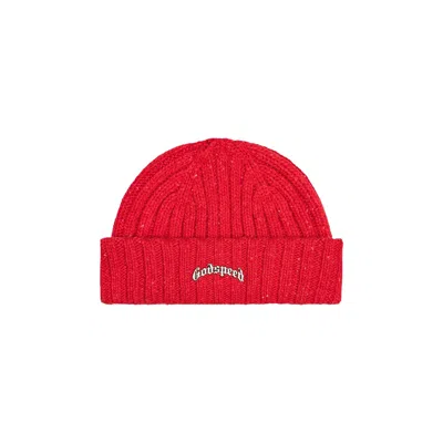 Pre-owned Godspeed Og Logo Emblem Beanie 'red' | Men's Size Onesize