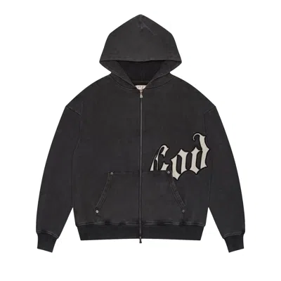 Pre-owned Godspeed Og Logo Hoodie V2 'black Washed' | Men's Size S