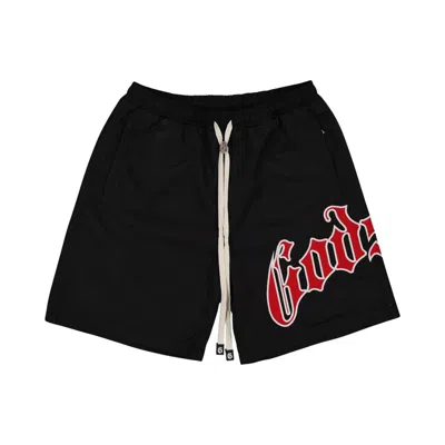 Pre-owned Godspeed Og Logo Nylon Shorts 'black/red' | Men's Size M