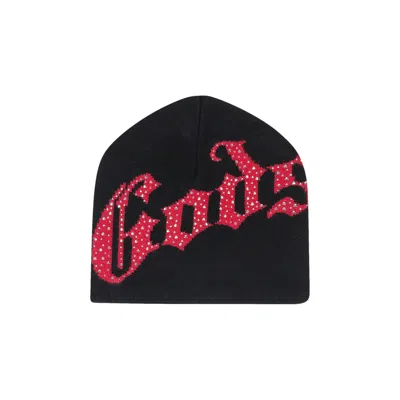 Pre-owned Godspeed Og Logo Studded Beanie 'black/red' | Men's Size Onesize