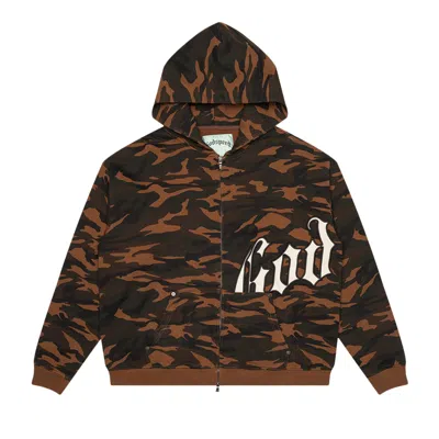 Pre-owned Godspeed Og Logo Sweatsuit 'brown Camo' | Men's Size Xs
