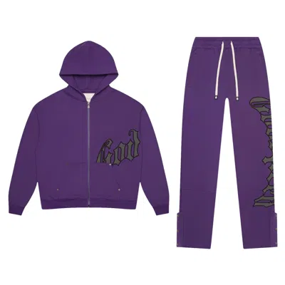 Pre-owned Godspeed Og Logo Sweatsuit 'purple/grey' | Men's Size S