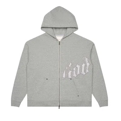 Pre-owned Godspeed Og Logo Sweatsuit V2 'grey/silver Satin' | Men's Size M In Gray